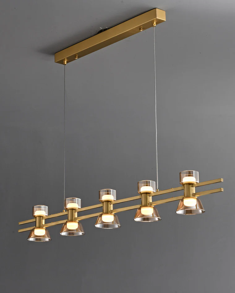 WOMO Brass Linear Chandelier-WM2225 - Image 30