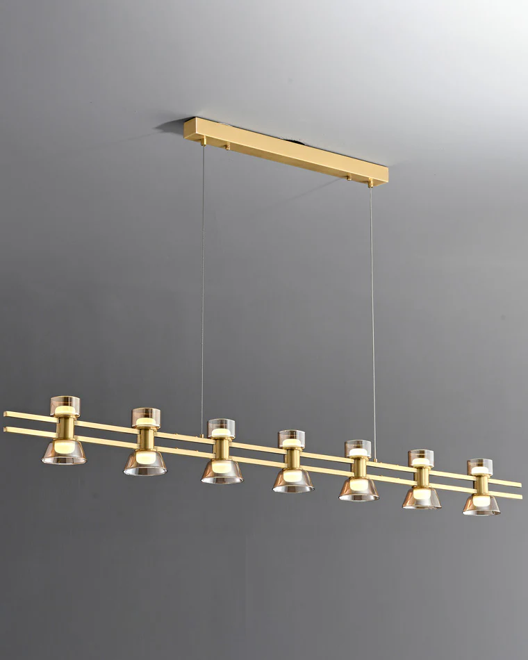 WOMO Brass Linear Chandelier-WM2225 - Image 36
