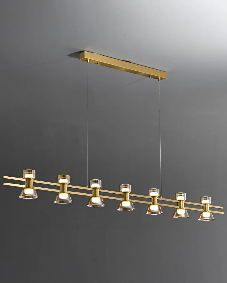 WOMO Brass Linear Chandelier-WM2225 - Image 37