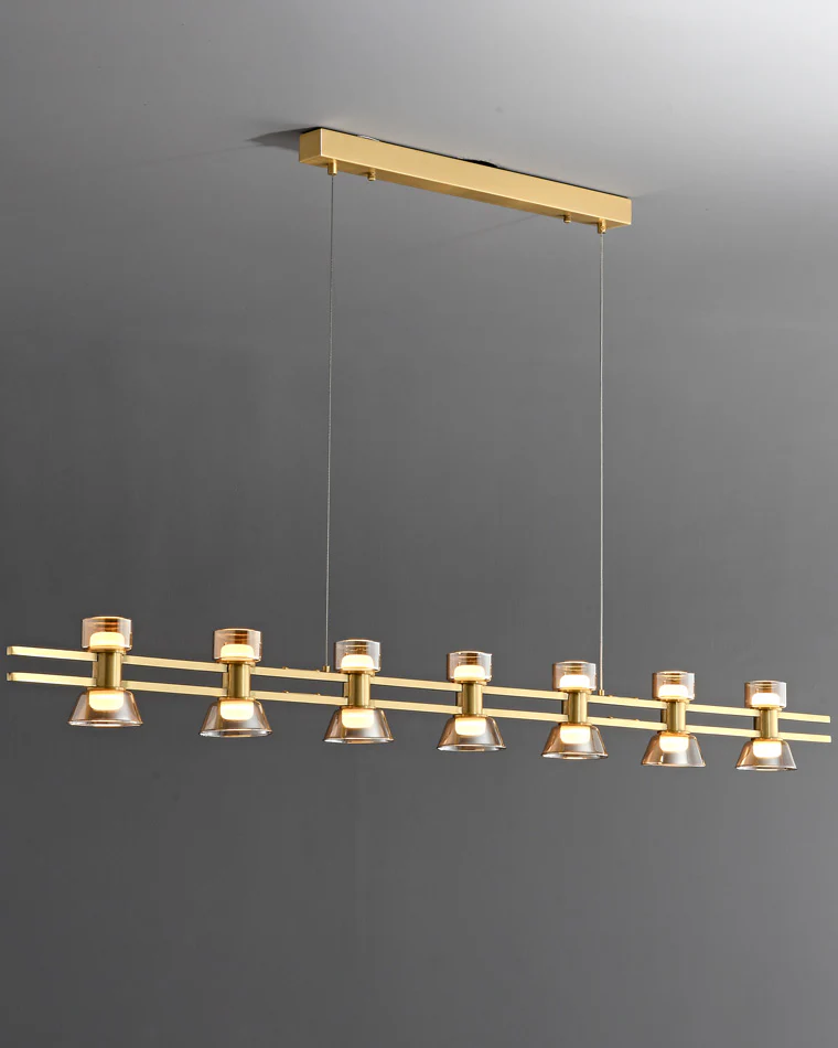 WOMO Brass Linear Chandelier-WM2225 - Image 38