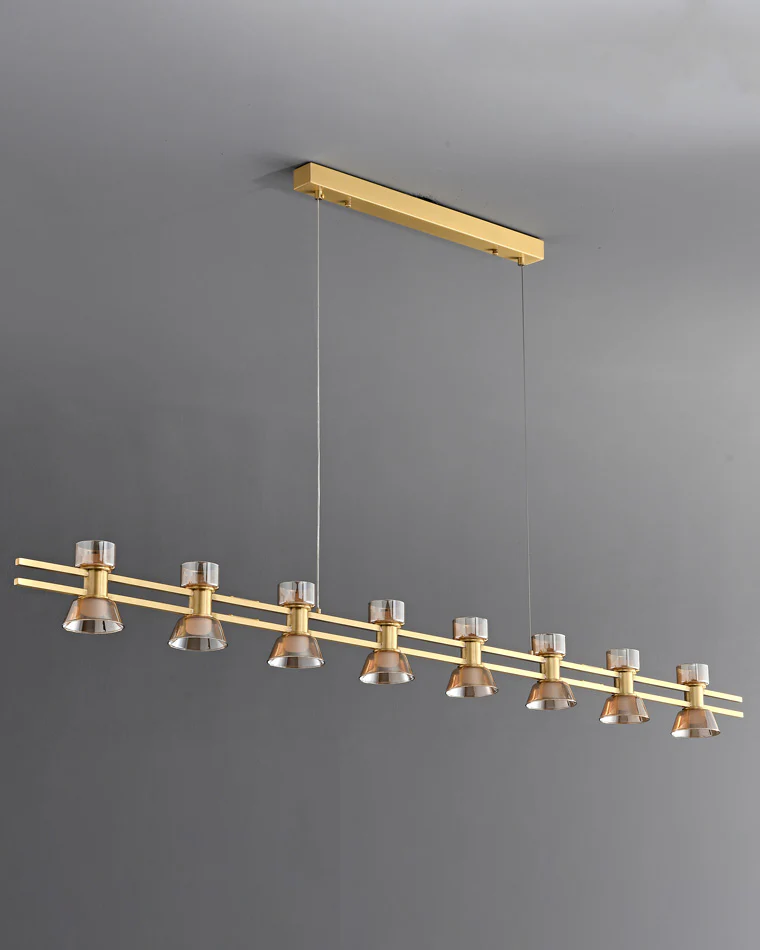 WOMO Brass Linear Chandelier-WM2225 - Image 39