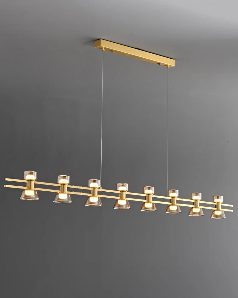 WOMO Brass Linear Chandelier-WM2225 - Image 40
