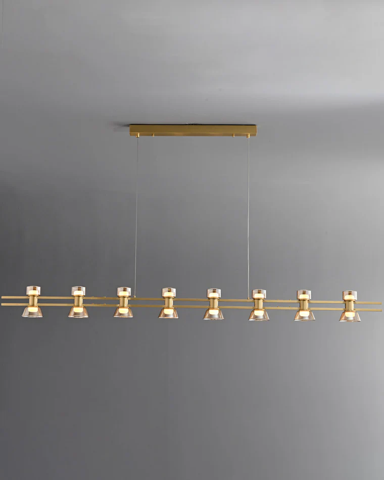 WOMO Brass Linear Chandelier-WM2225 - Image 41