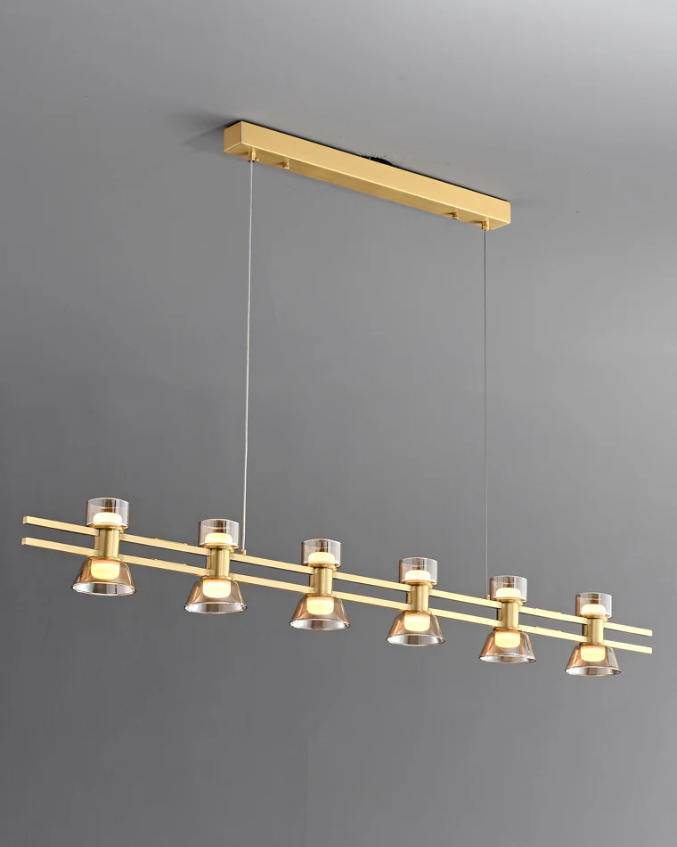 WOMO Brass Linear Chandelier-WM2225 - Image 51