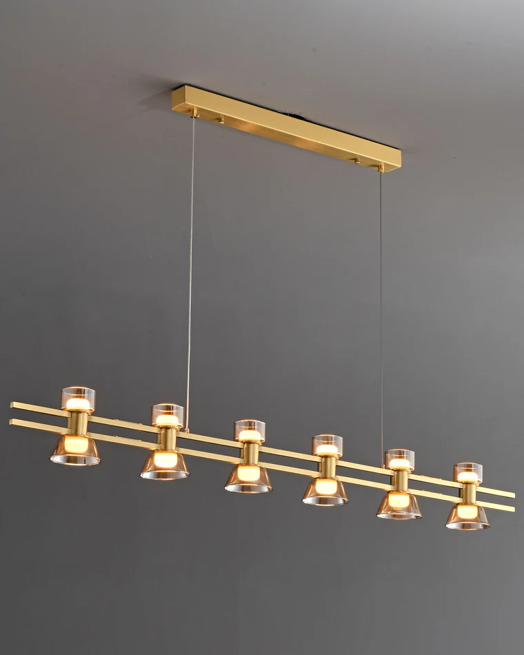 WOMO Brass Linear Chandelier-WM2225 - Image 53