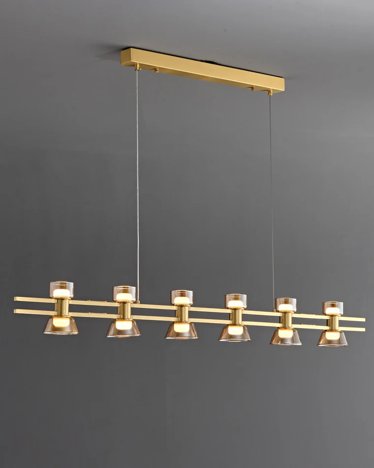 WOMO Brass Linear Chandelier-WM2225 - Image 54