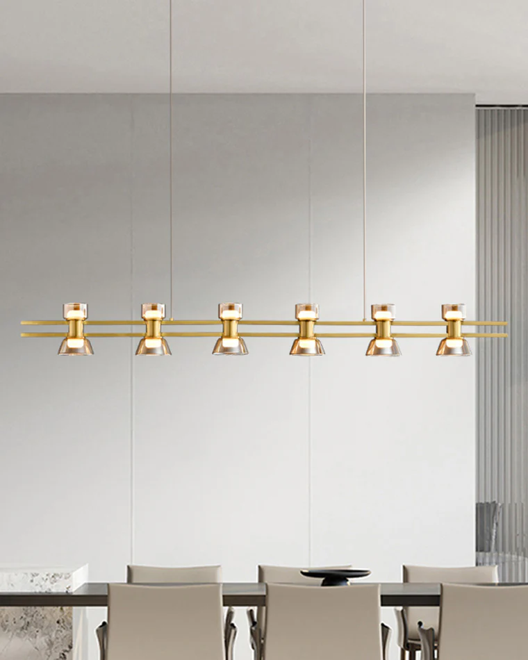WOMO Brass Linear Chandelier-WM2225 - Image 6
