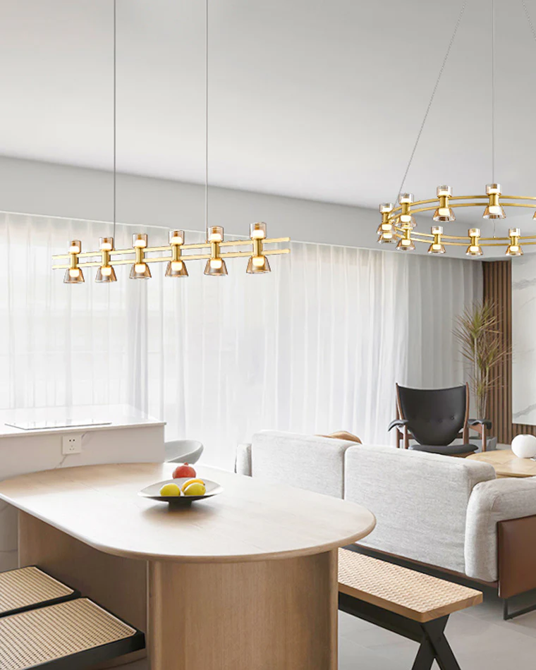 WOMO Brass Linear Chandelier-WM2225 - Image 8