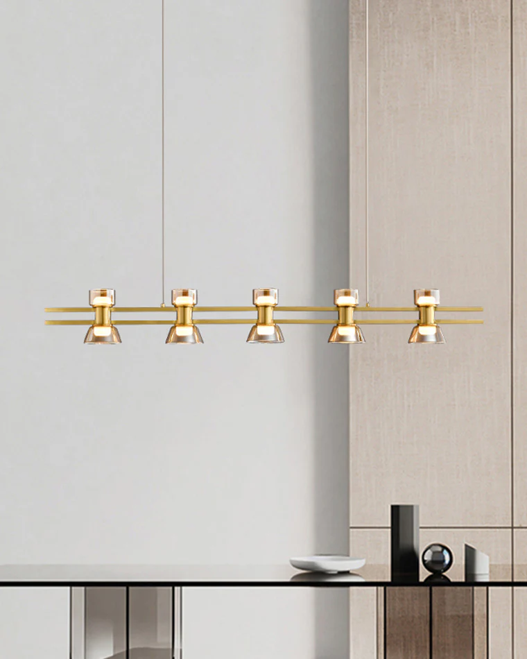 WOMO Brass Linear Chandelier-WM2225 - Image 9