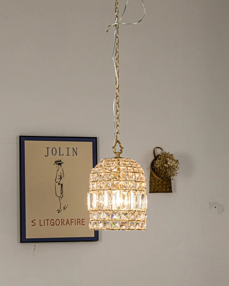 WOMO Birdcage Crystal Pendant Light-WM2343 - Image 4