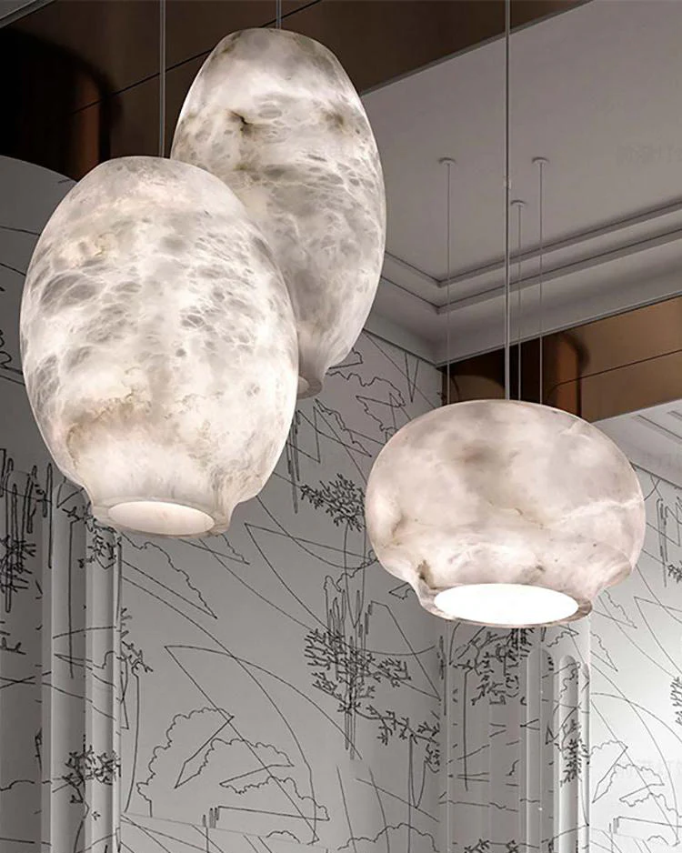 WOMO Camille Alabaster Pendant Light-WM2895 - Image 4