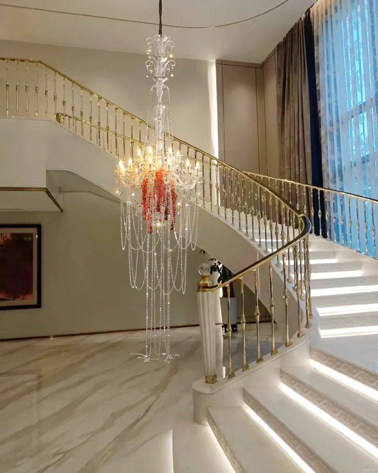 WOMO Long Candelabra Crystal Chandelier-WM2375 - Image 5