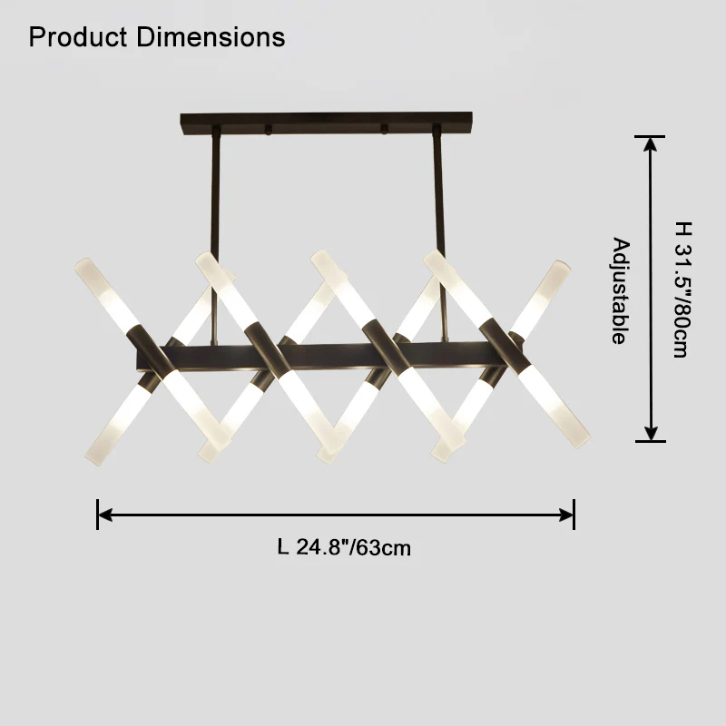 WOMO Candle Linear Chandelier-WM2805 - Image 15