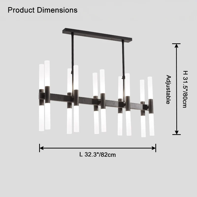 WOMO Candle Linear Chandelier-WM2805 - Image 17