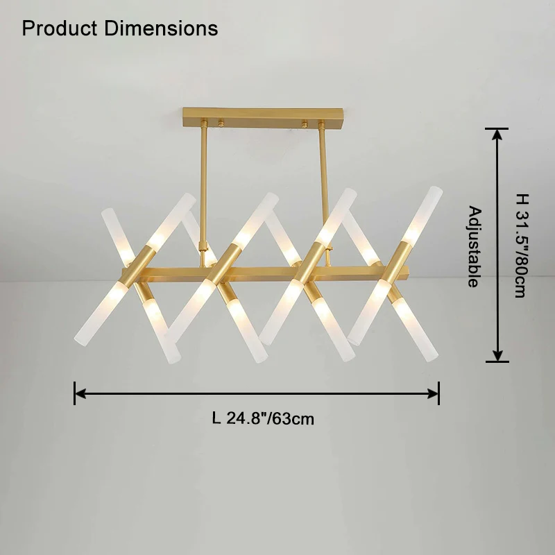WOMO Candle Linear Chandelier-WM2805 - Image 19