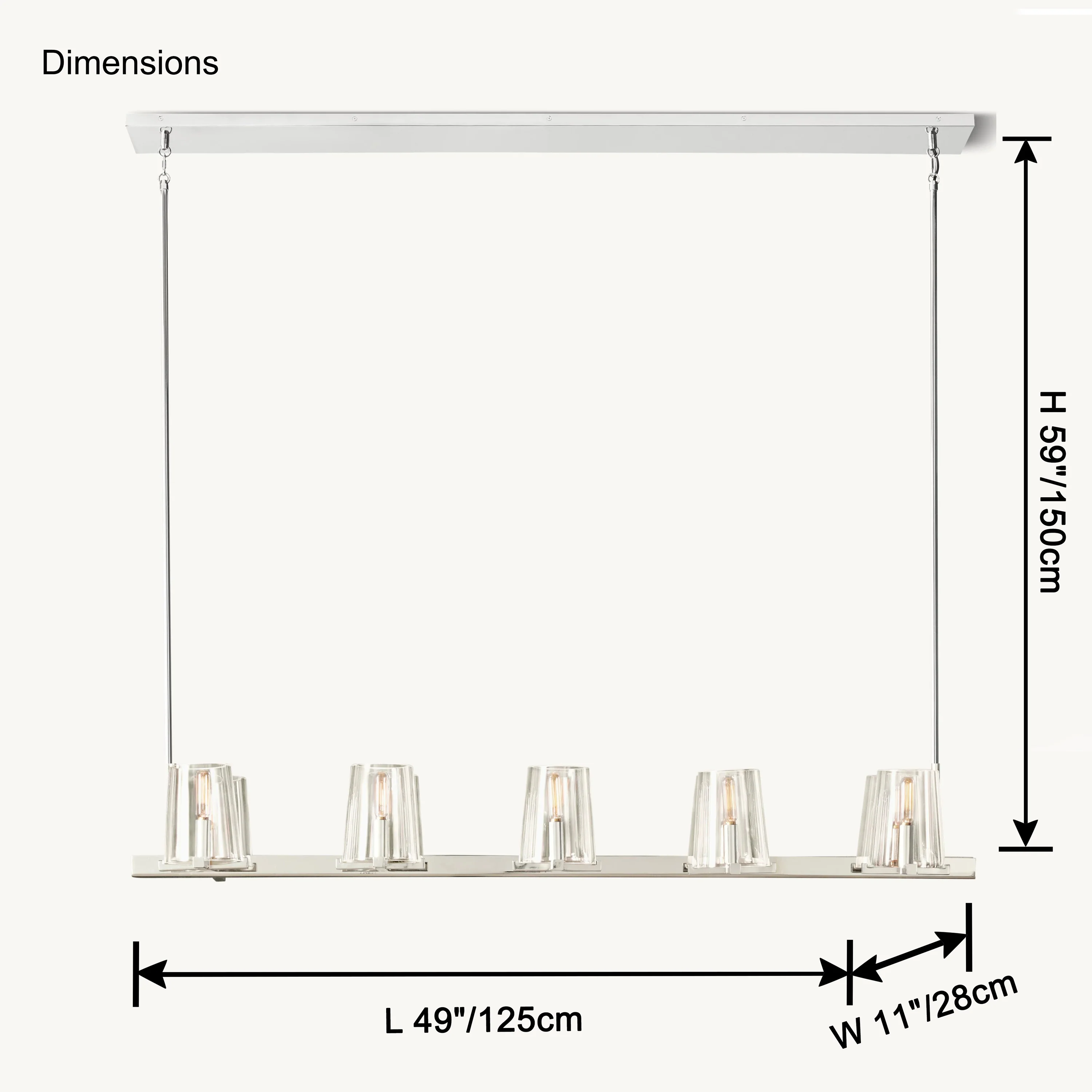 WOMO Candle Linear Chandelier-WM2930 - Image 10