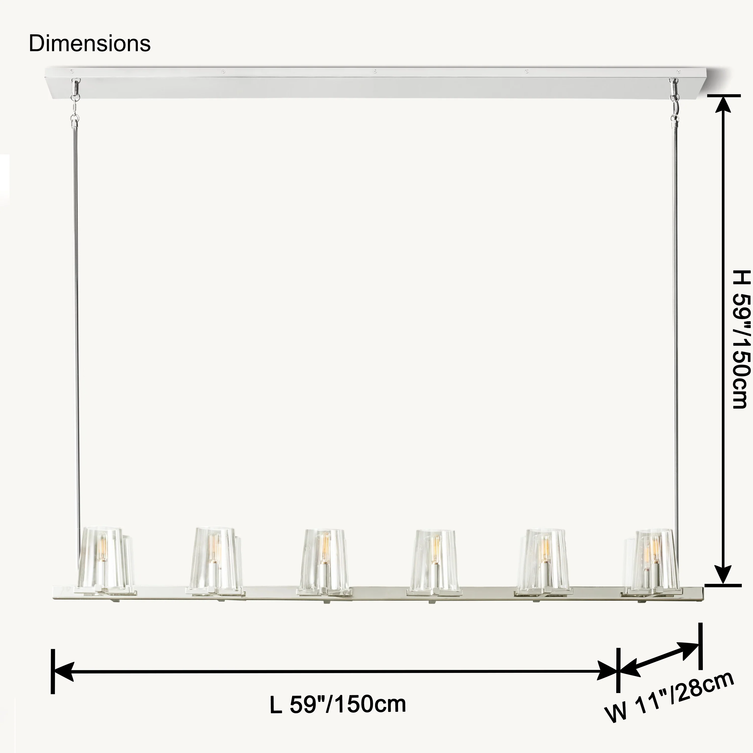 WOMO Candle Linear Chandelier-WM2930 - Image 12