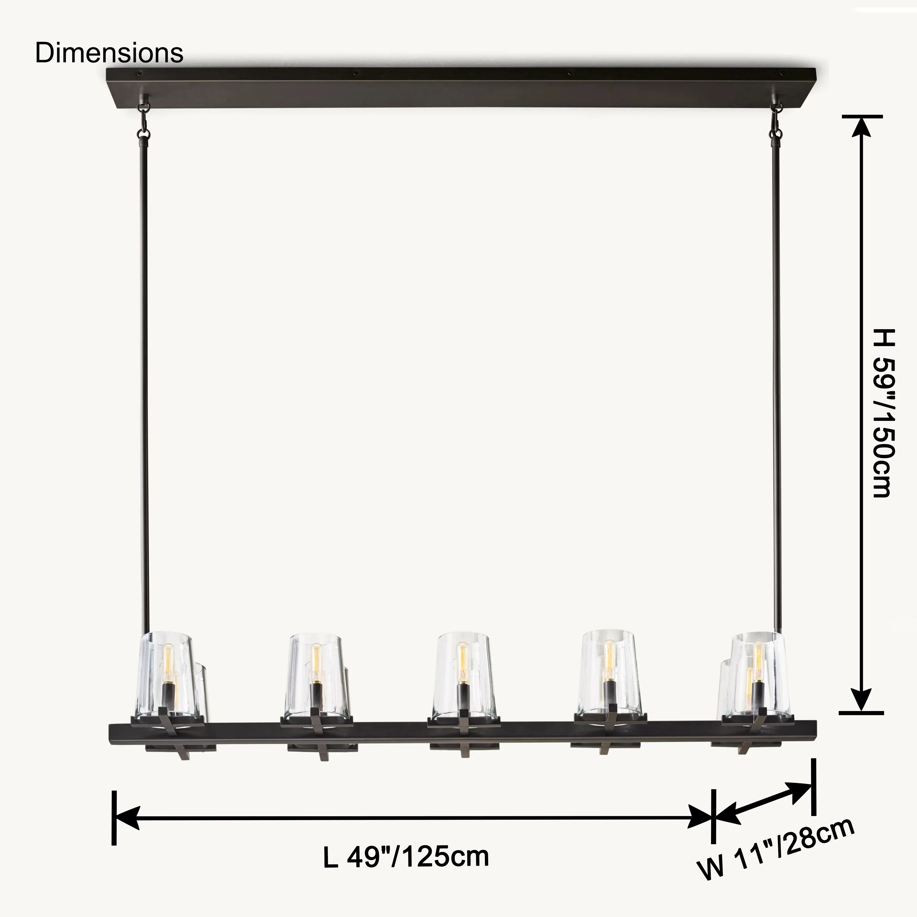 WOMO Candle Linear Chandelier-WM2930 - Image 18