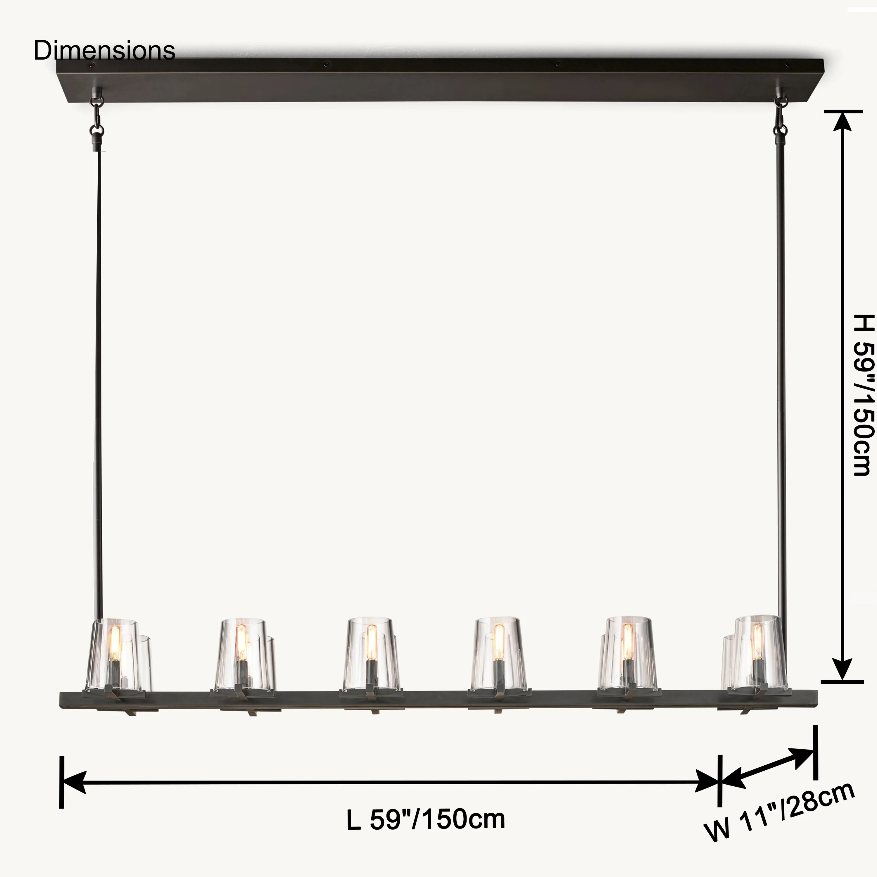 WOMO Candle Linear Chandelier-WM2930 - Image 20