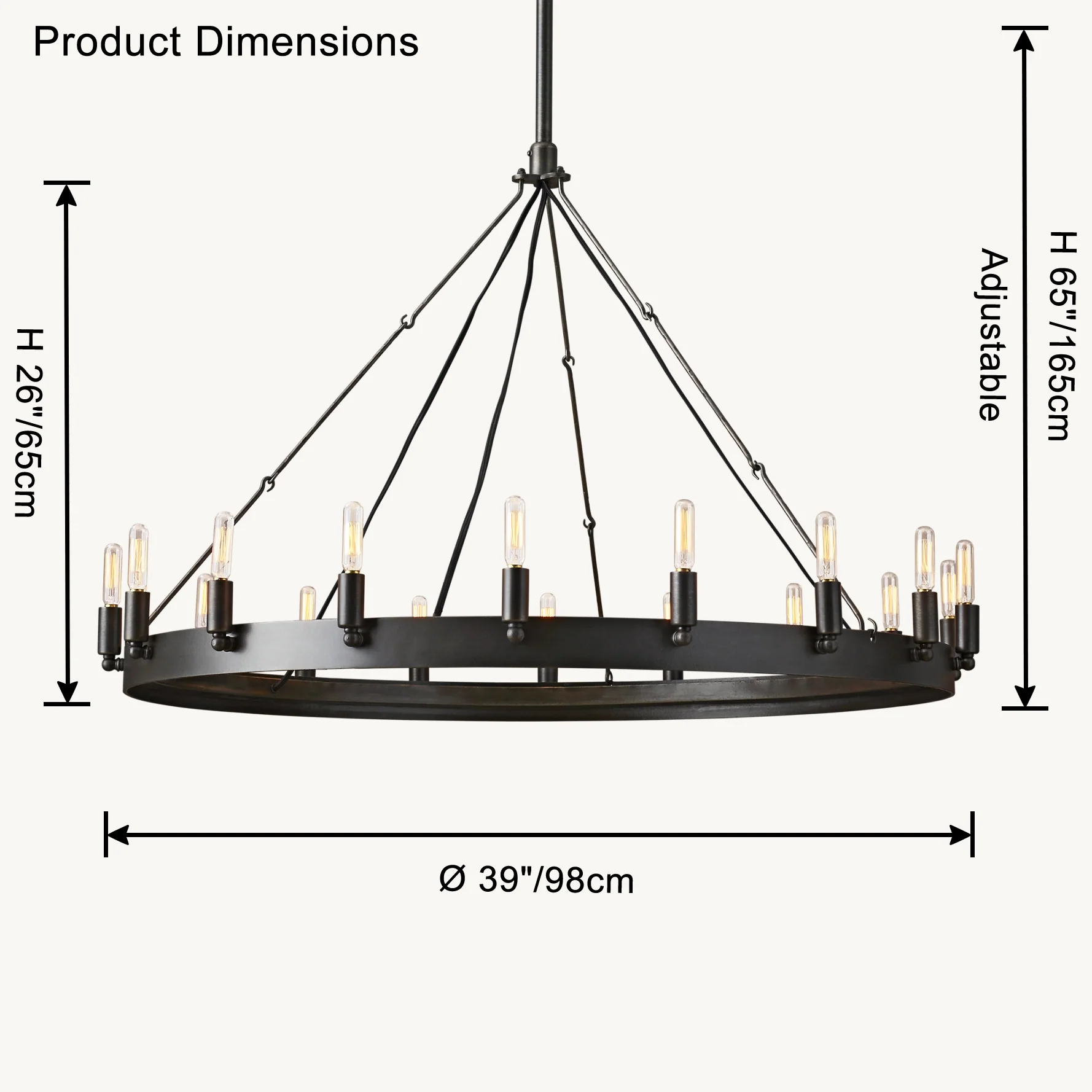 WOMO Candle Round Chandelier-WM2818 - Image 15