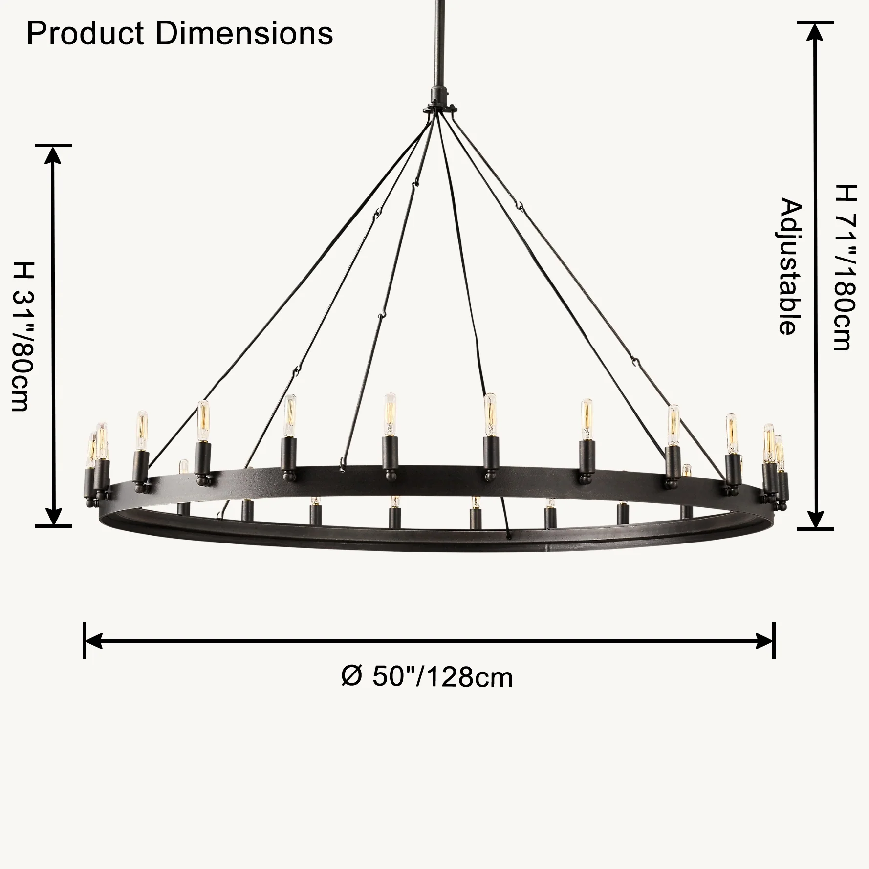 WOMO Candle Round Chandelier-WM2818 - Image 17