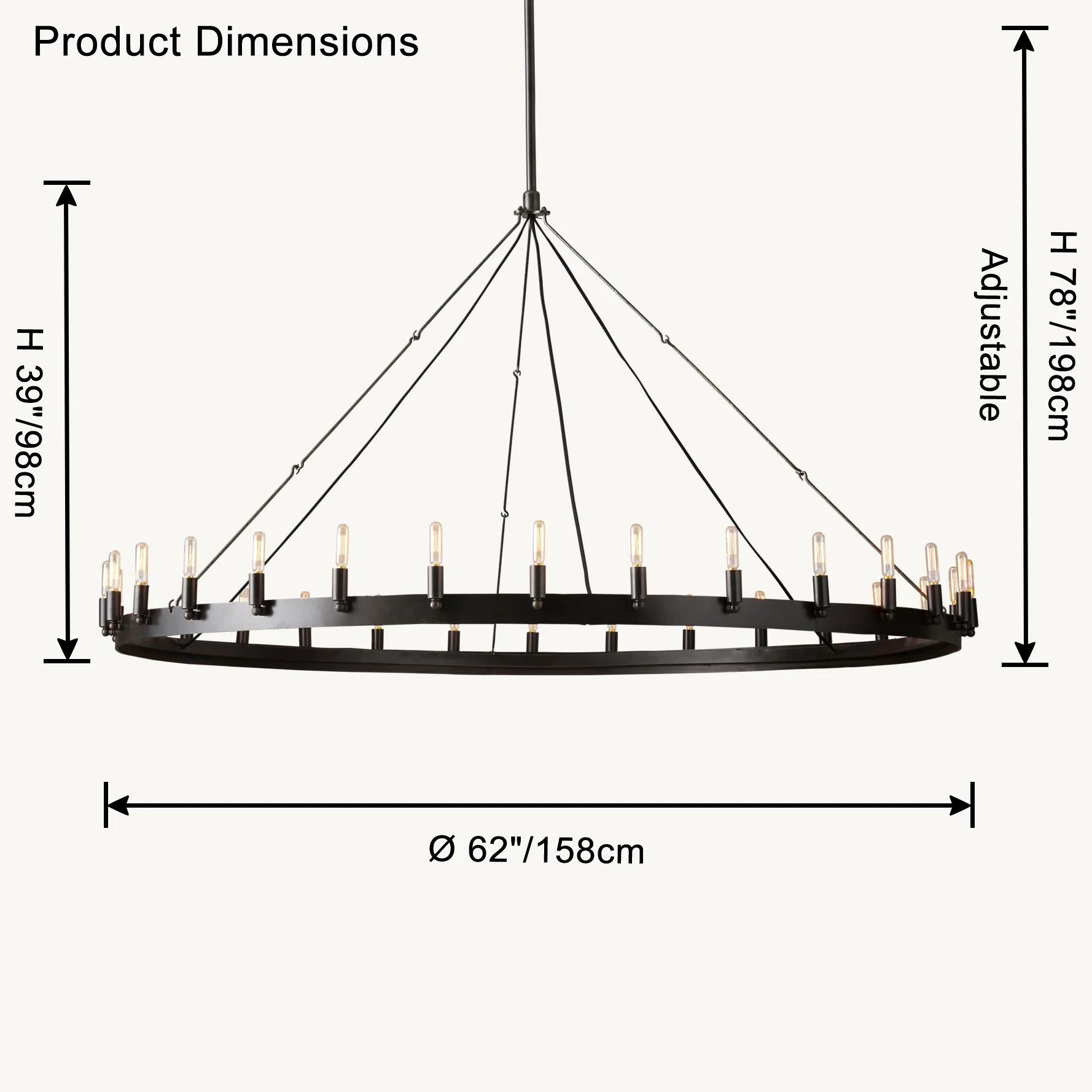 WOMO Candle Round Chandelier-WM2818 - Image 19