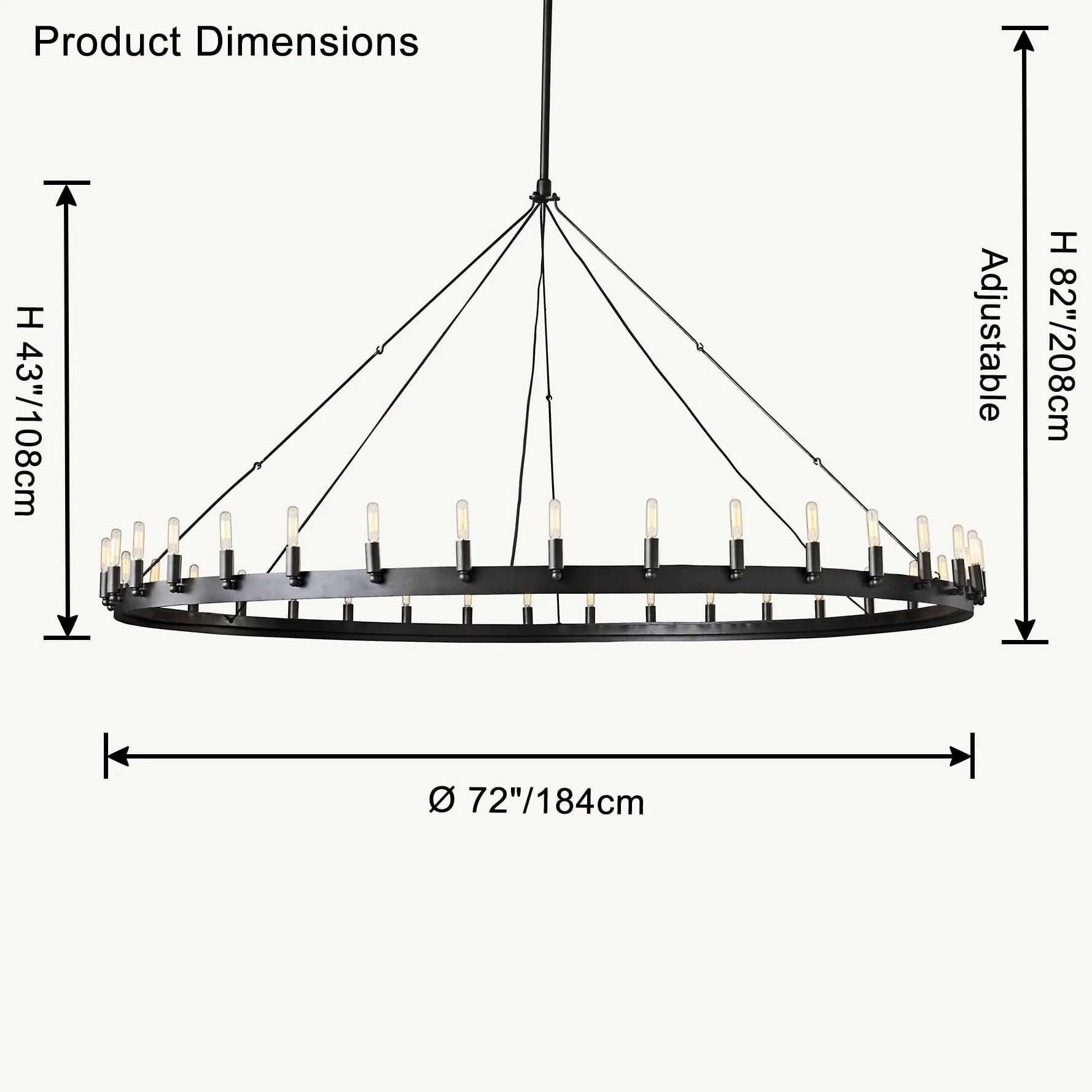 WOMO Candle Round Chandelier-WM2818 - Image 21