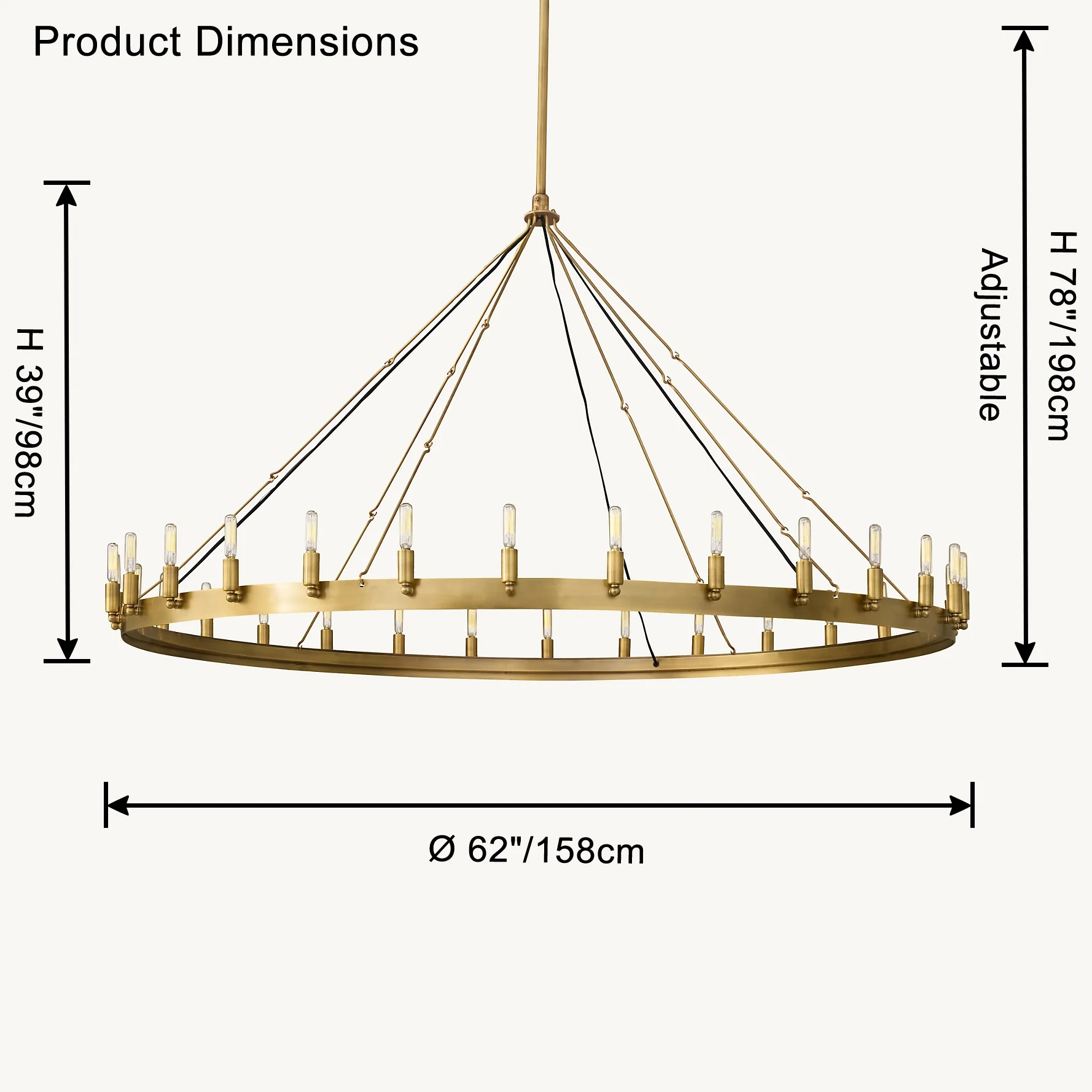 WOMO Candle Round Chandelier-WM2818 - Image 29