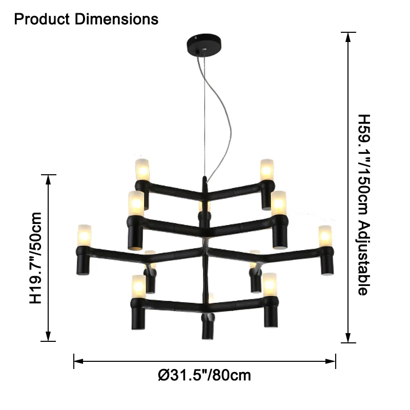 WOMO Modern Tiered Candlestick Chandelier-WM2554 - Image 23