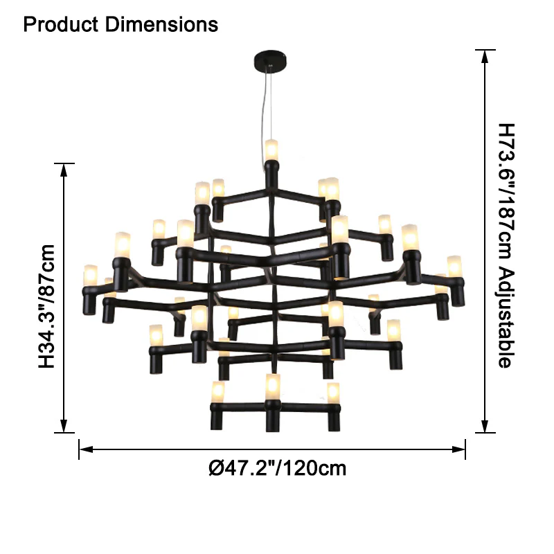 WOMO Modern Tiered Candlestick Chandelier-WM2554 - Image 25