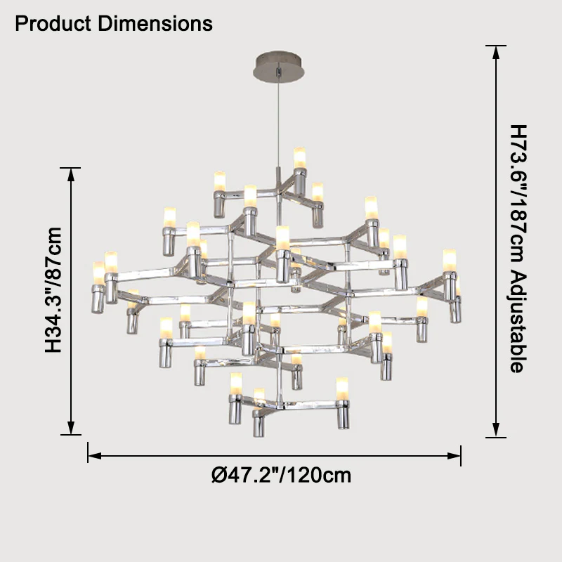 WOMO Modern Tiered Candlestick Chandelier-WM2554 - Image 29
