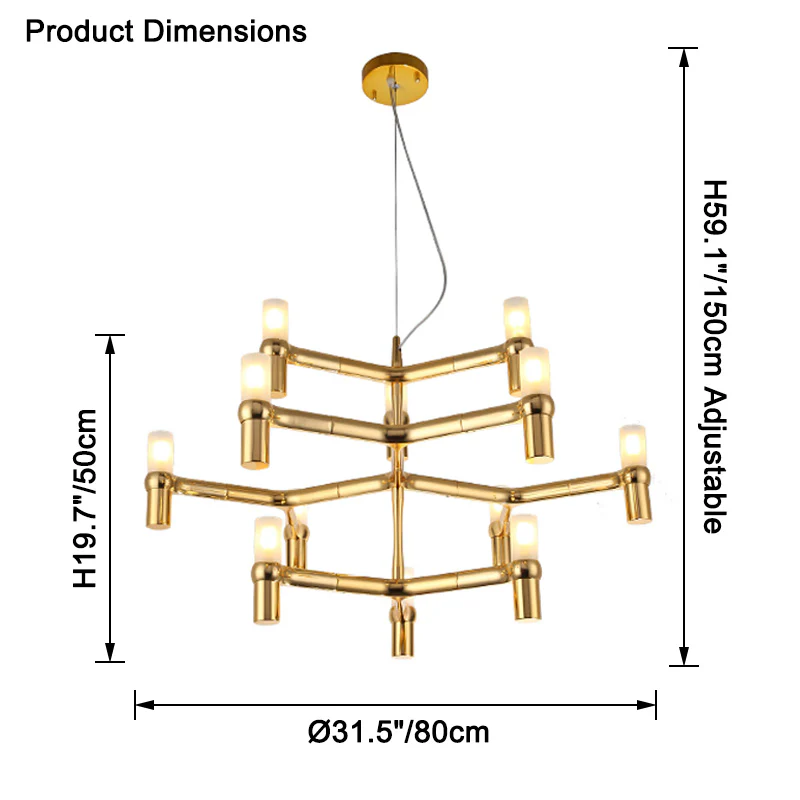 WOMO Modern Tiered Candlestick Chandelier-WM2554 - Image 31