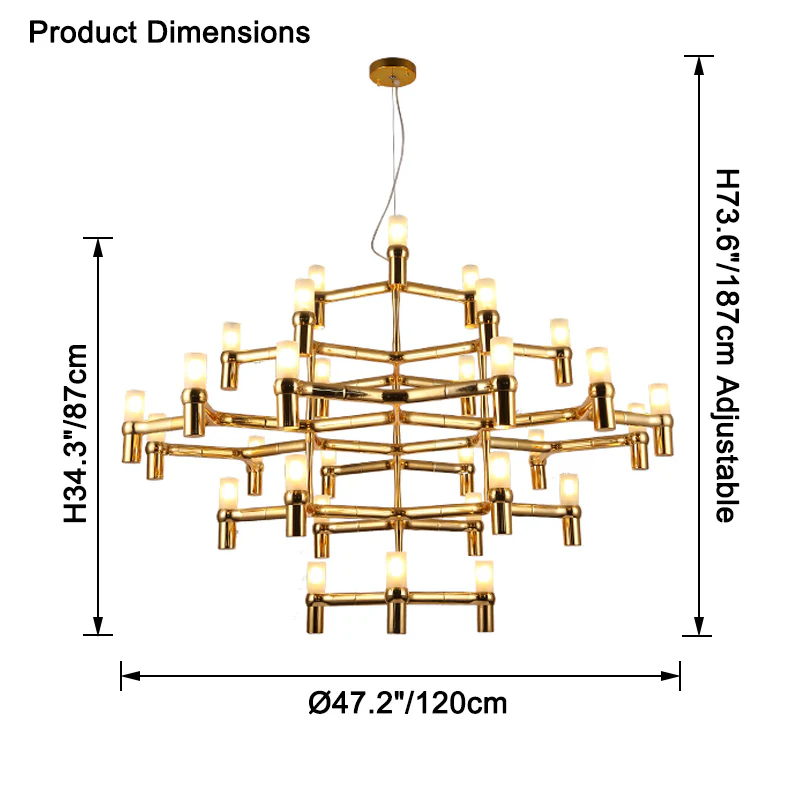 WOMO Modern Tiered Candlestick Chandelier-WM2554 - Image 33