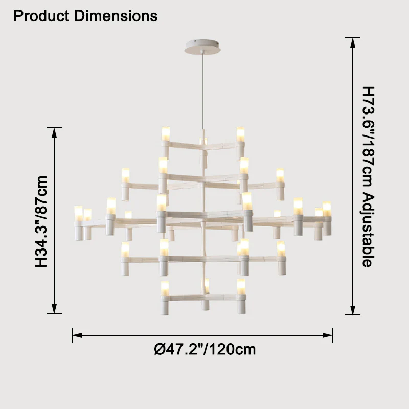 WOMO Modern Tiered Candlestick Chandelier-WM2554 - Image 37