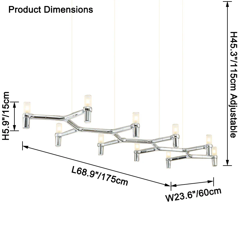 WOMO Candlestick Linear Chanderlier-WM2555 - Image 17