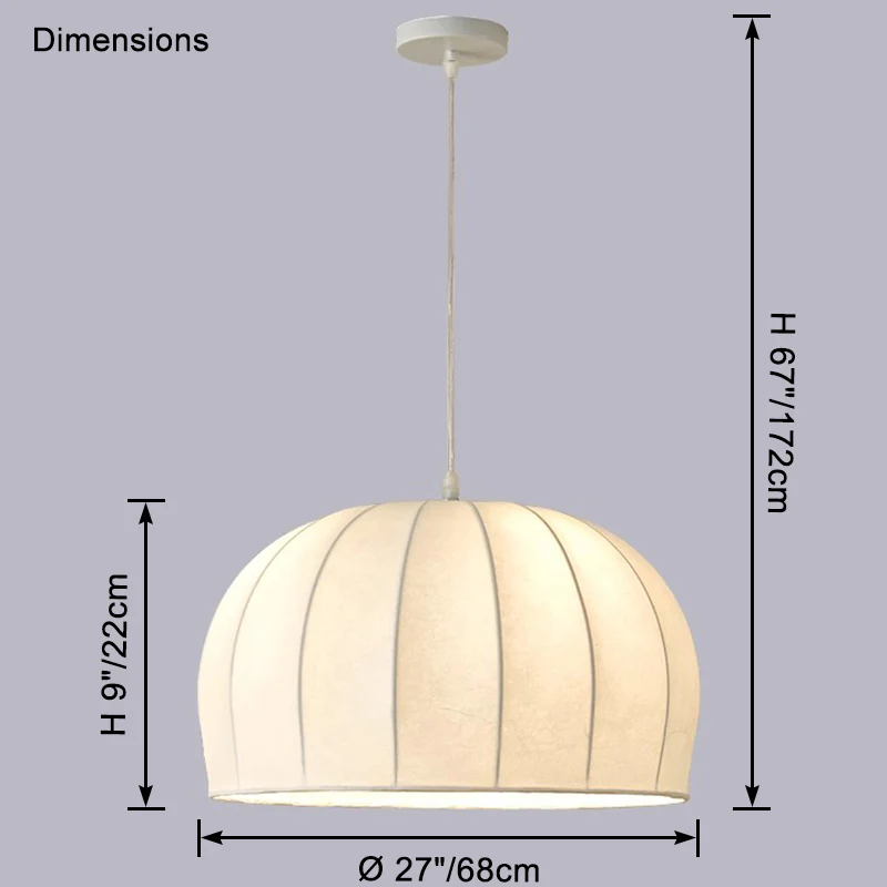 WOMO Cap Silk Pendant Light-WM2967 - Image 16