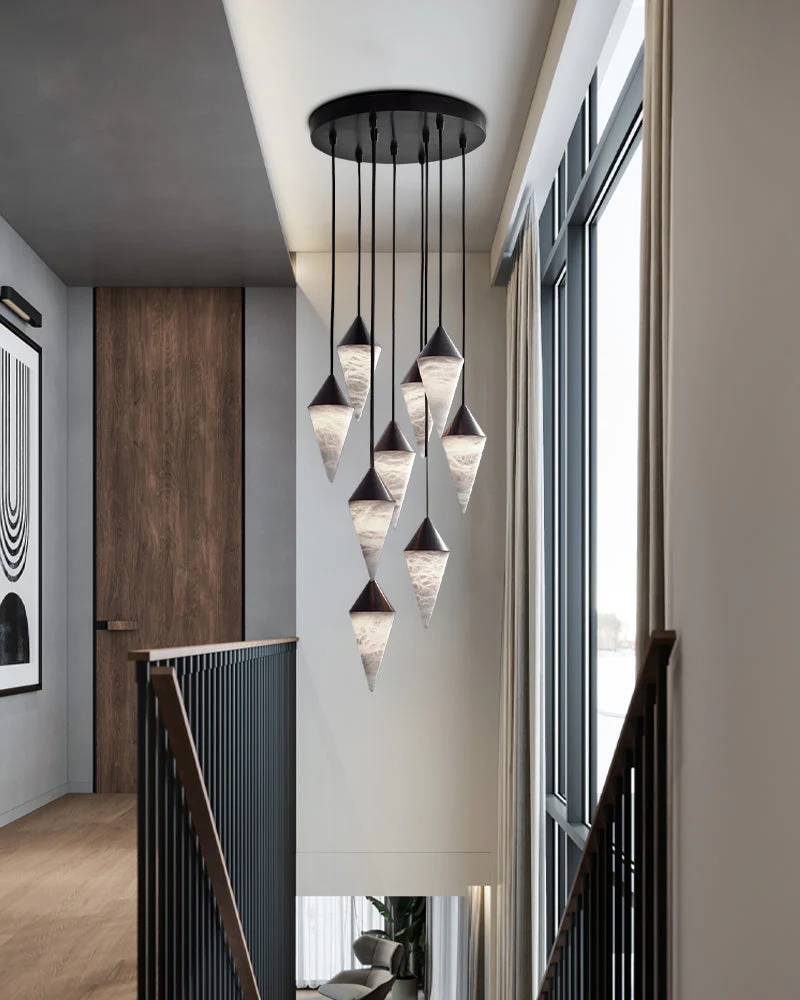 WOMO Cascading Alabaster Staircase Chandelier-WM2862 - Image 11