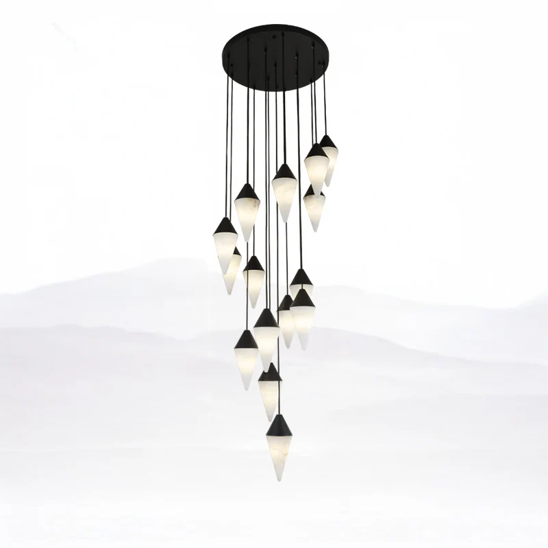 WOMO Cascading Alabaster Staircase Chandelier-WM2862 - Image 18