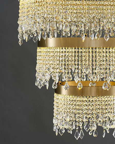 WOMO Cascading Crystal Chandelier-WM2350 - Image 5