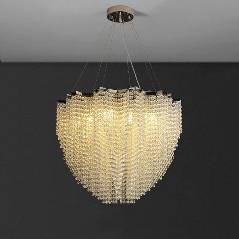 WOMO Cascading Crystal Chandelier-WM2777 - Image 10