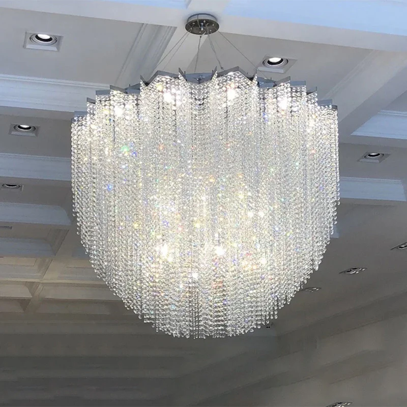 WOMO Cascading Crystal Chandelier-WM2777 - Image 14