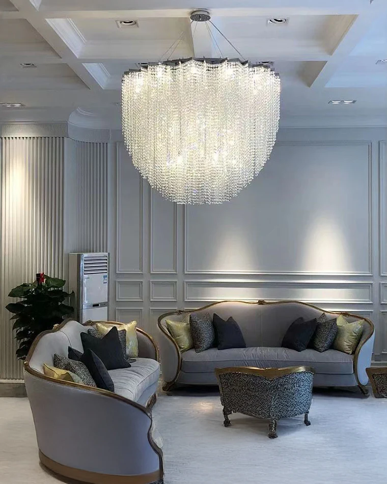 WOMO Cascading Crystal Chandelier-WM2777 - Image 5