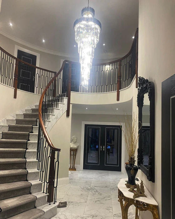 WOMO Cascading Crystal Prism Chandelier-WM2570 - Image 10