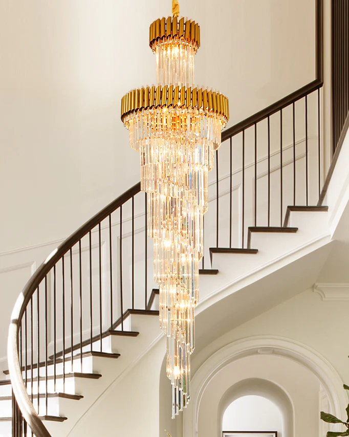 WOMO Cascading Crystal Prism Chandelier-WM2570 - Image 14