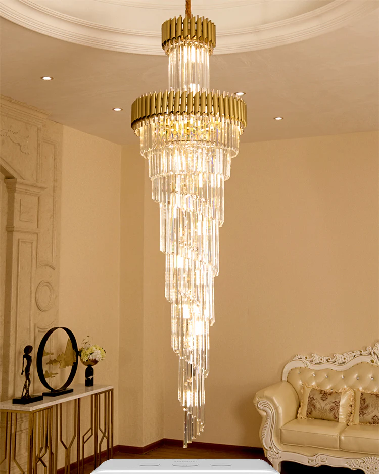 WOMO Cascading Crystal Prism Chandelier-WM2570 - Image 15