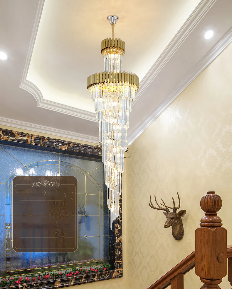 WOMO Cascading Crystal Prism Chandelier-WM2570 - Image 19
