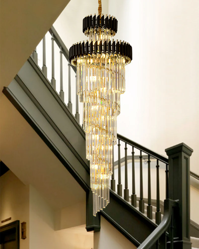 WOMO Cascading Crystal Prism Chandelier-WM2570 - Image 2