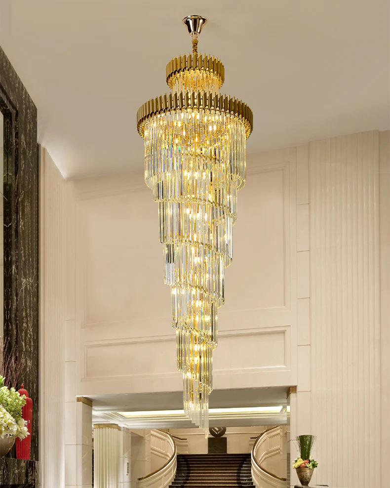 WOMO Cascading Crystal Prism Chandelier-WM2570 - Image 20