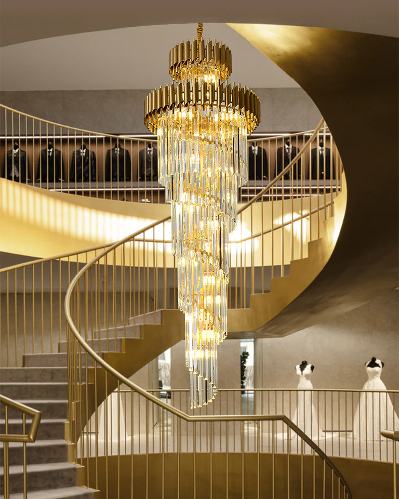 WOMO Cascading Crystal Prism Chandelier-WM2570 - Image 23