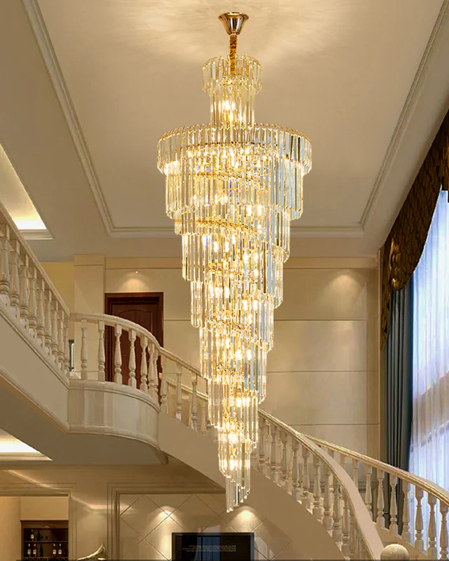 WOMO Cascading Crystal Prism Chandelier-WM2570 - Image 24